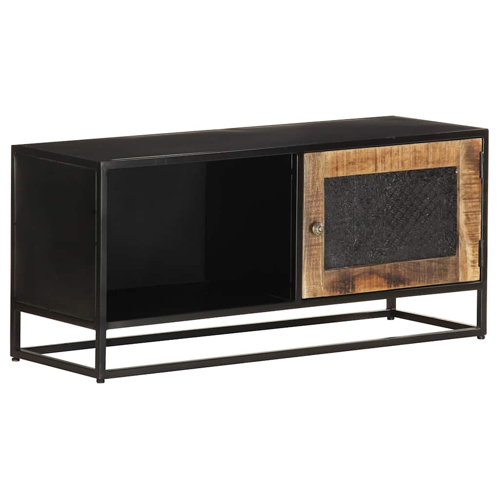 323150 vidaXL TV Cabinet 90x30x40 cm Rough Mango Wood