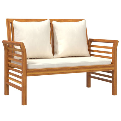 Garden Lounge Set | Cream White | Solid Acacia wood | 2-seater