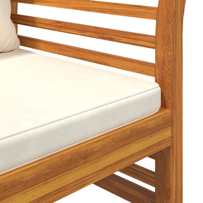 Garden Lounge Set | Cream White | Solid Acacia wood | 2-seater