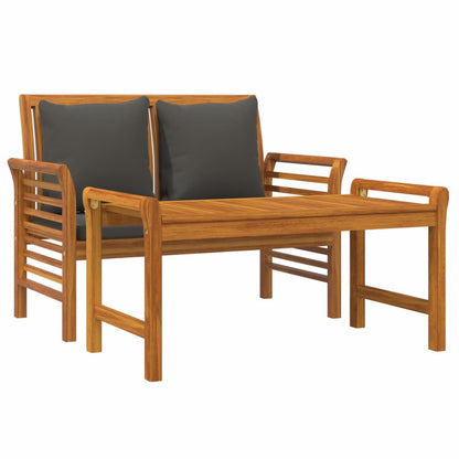 Garden Lounge Set | Dark Grey | Solid Acacia Wood, Polyester Foam