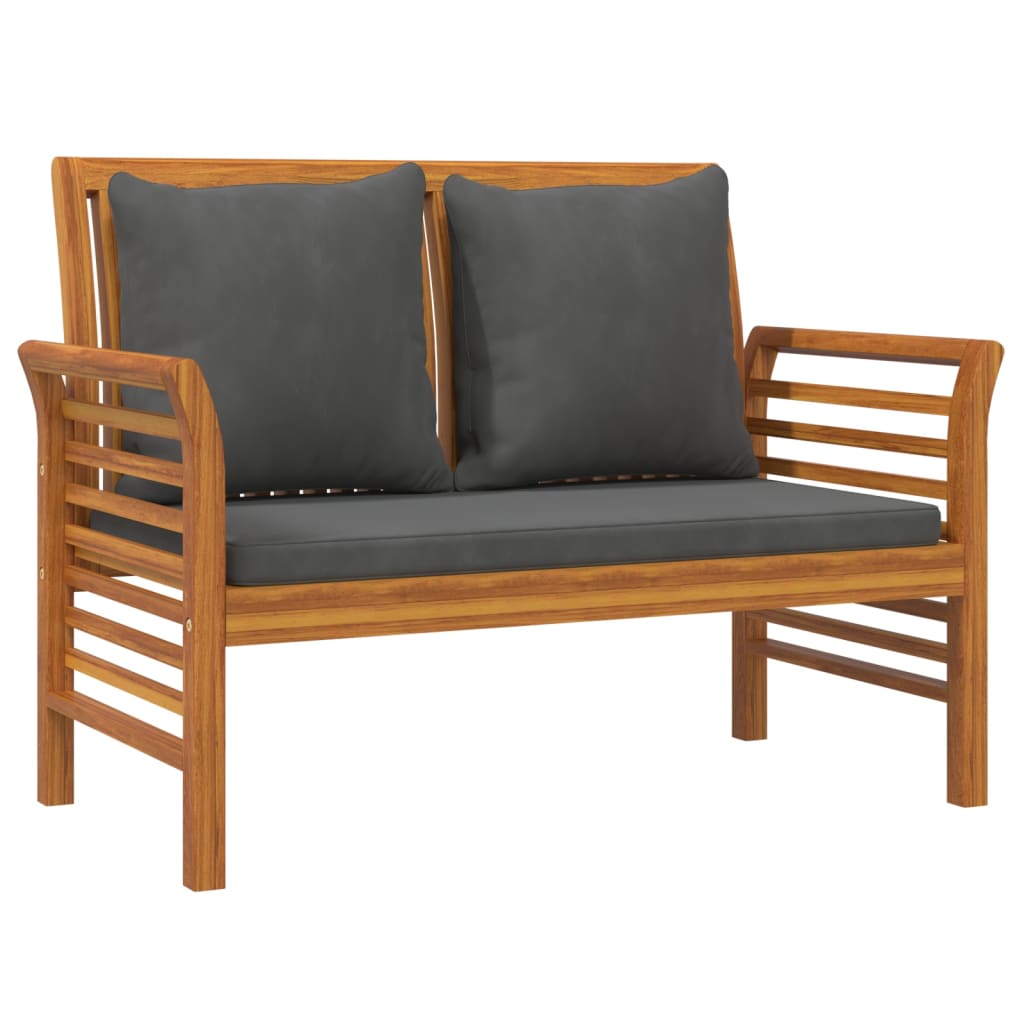 Garden Lounge Set | Dark Grey | Solid Acacia Wood, Polyester Foam