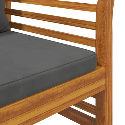Garden Lounge Set | Dark Grey | Solid Acacia Wood, Polyester Foam