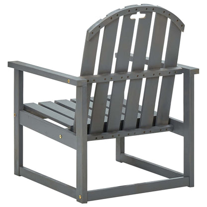 Garden Chair | Set of 2 | Grey | Solid acacia wood