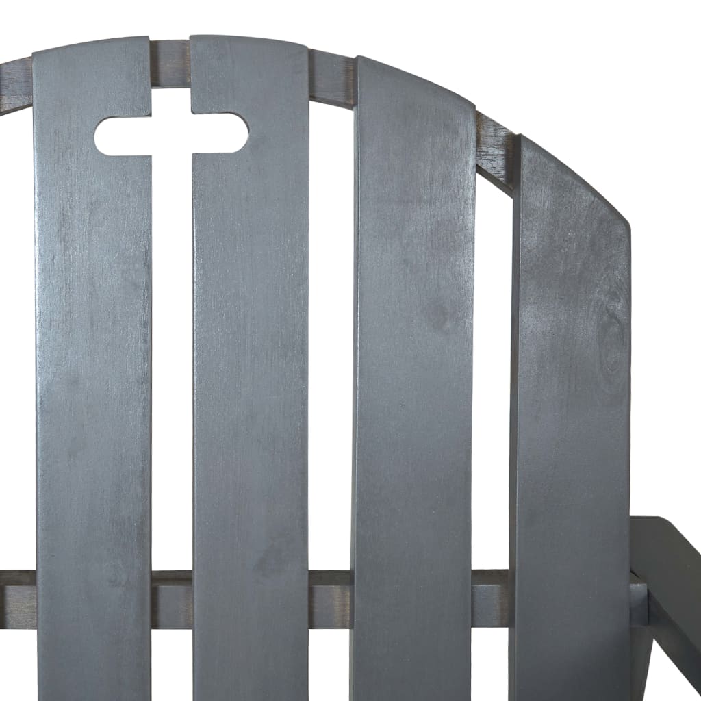 Garden Chair | Set of 2 | Grey | Solid acacia wood