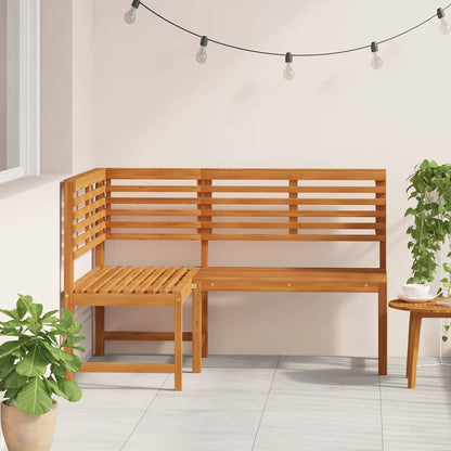 Corner Bench | Brown | Solid Acacia Wood | 140 cm corner bench