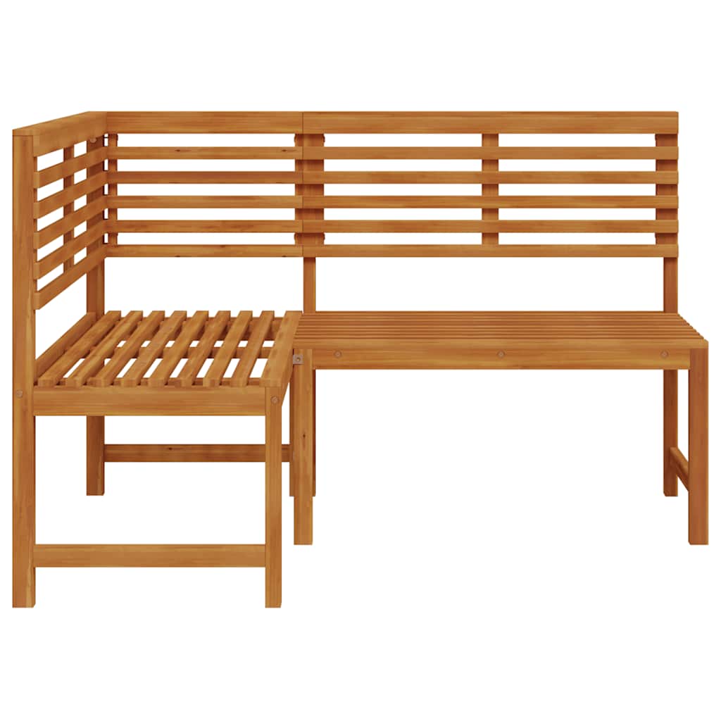 Corner Bench | Brown | Solid Acacia Wood | 140 cm corner bench