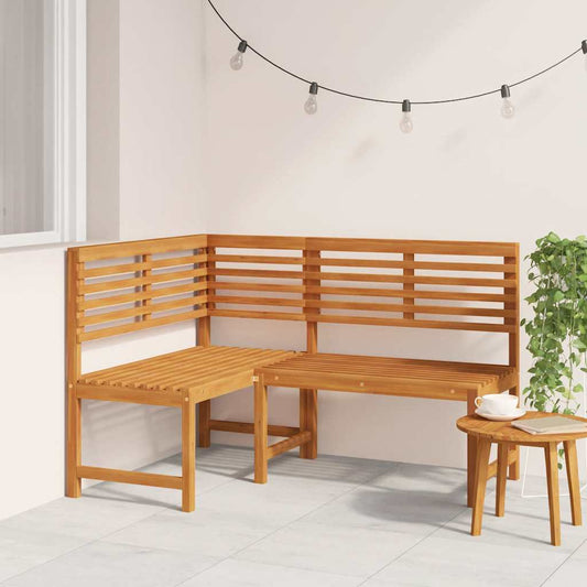 Corner Bench | Brown | Solid Acacia Wood | 140 cm corner bench