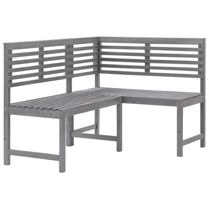 Corner Bench | Grey | Solid acacia wood with a grey wash finish | Medium