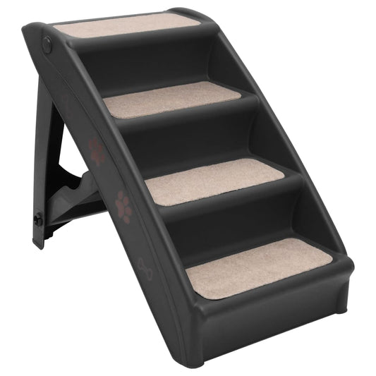 Dog Stair | Black | PP (polypropylene), felt | Medium |  Foldable