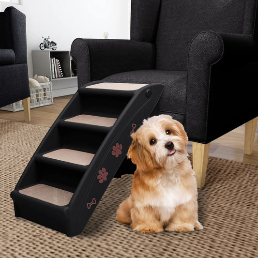 Dog Stair | Black | PP (polypropylene), felt | Medium |  Foldable