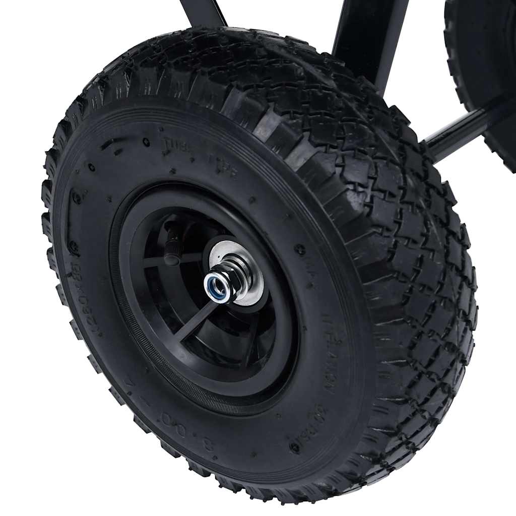 92579 vidaXL Garden Tipping Hand Cart 300 kg 75L Black