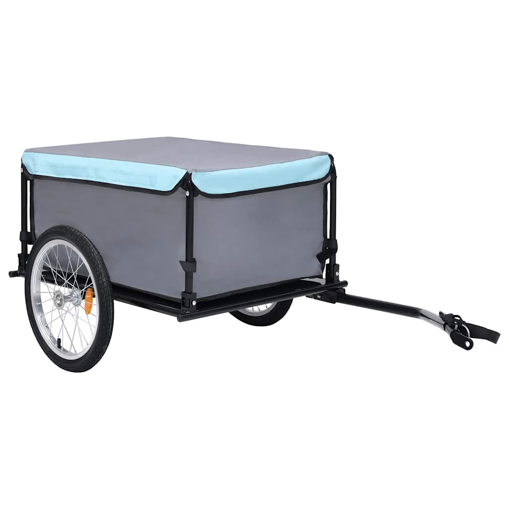 Bike Trailer Grey and Blue 65 kg