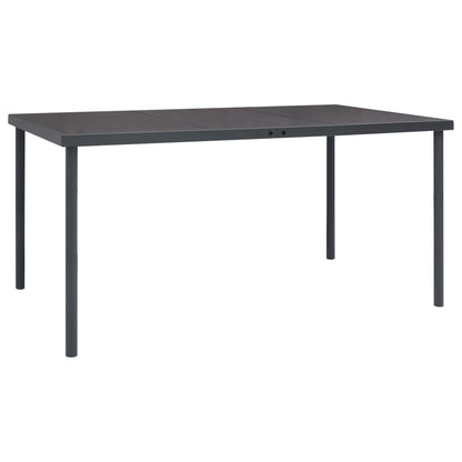 313087 vidaXL Outdoor Dining Table Anthracite 150x90x74 cm Steel