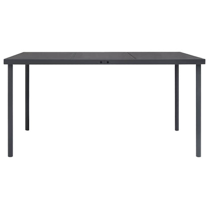 313087 vidaXL Outdoor Dining Table Anthracite 150x90x74 cm Steel