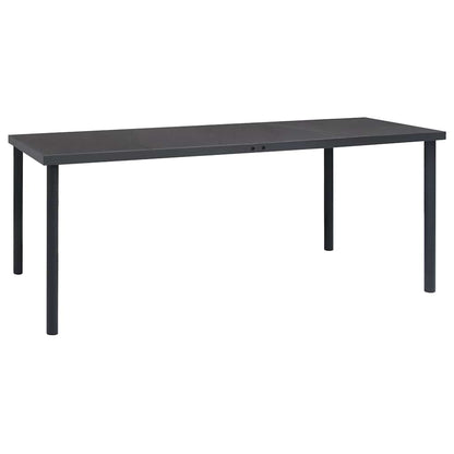 313088 vidaXL Outdoor Dining Table Anthracite 190x90x74 cm Steel