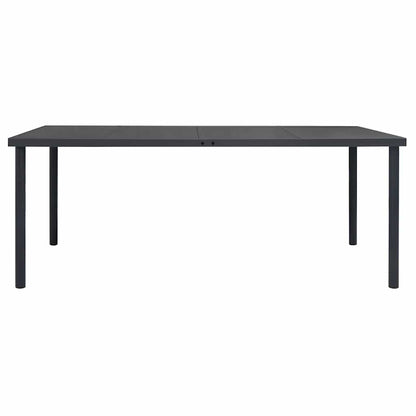 313088 vidaXL Outdoor Dining Table Anthracite 190x90x74 cm Steel