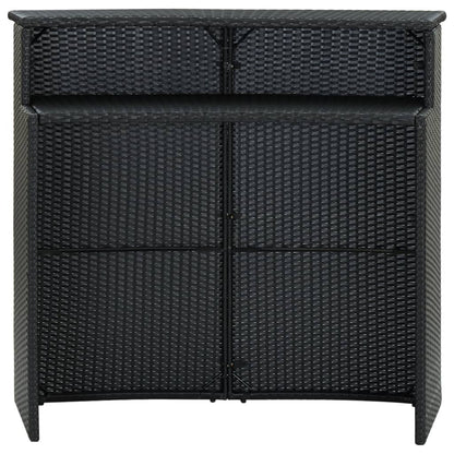 Garden Bar Table Black 120x55x110 cm Poly Rattan
