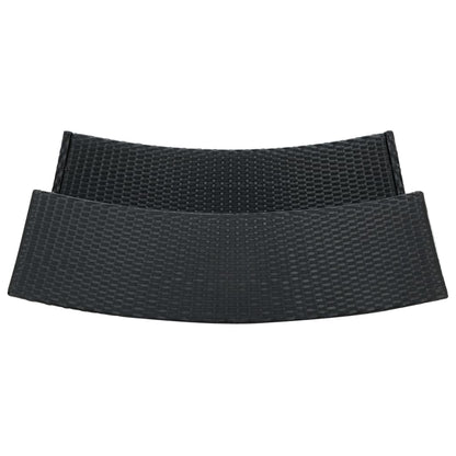 Garden Bar Table Black 120x55x110 cm Poly Rattan