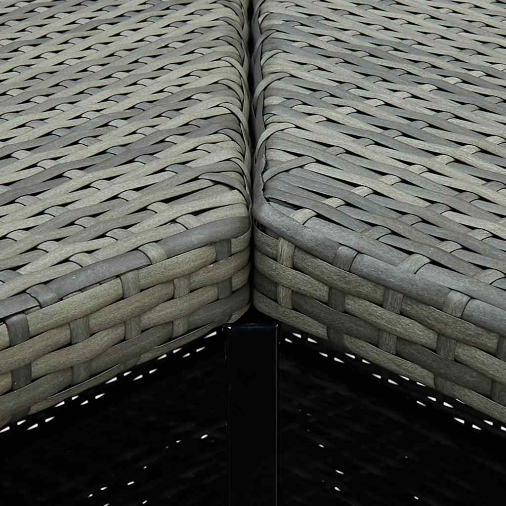 Corner Bar Table Grey 100x50x105 cm Poly Rattan