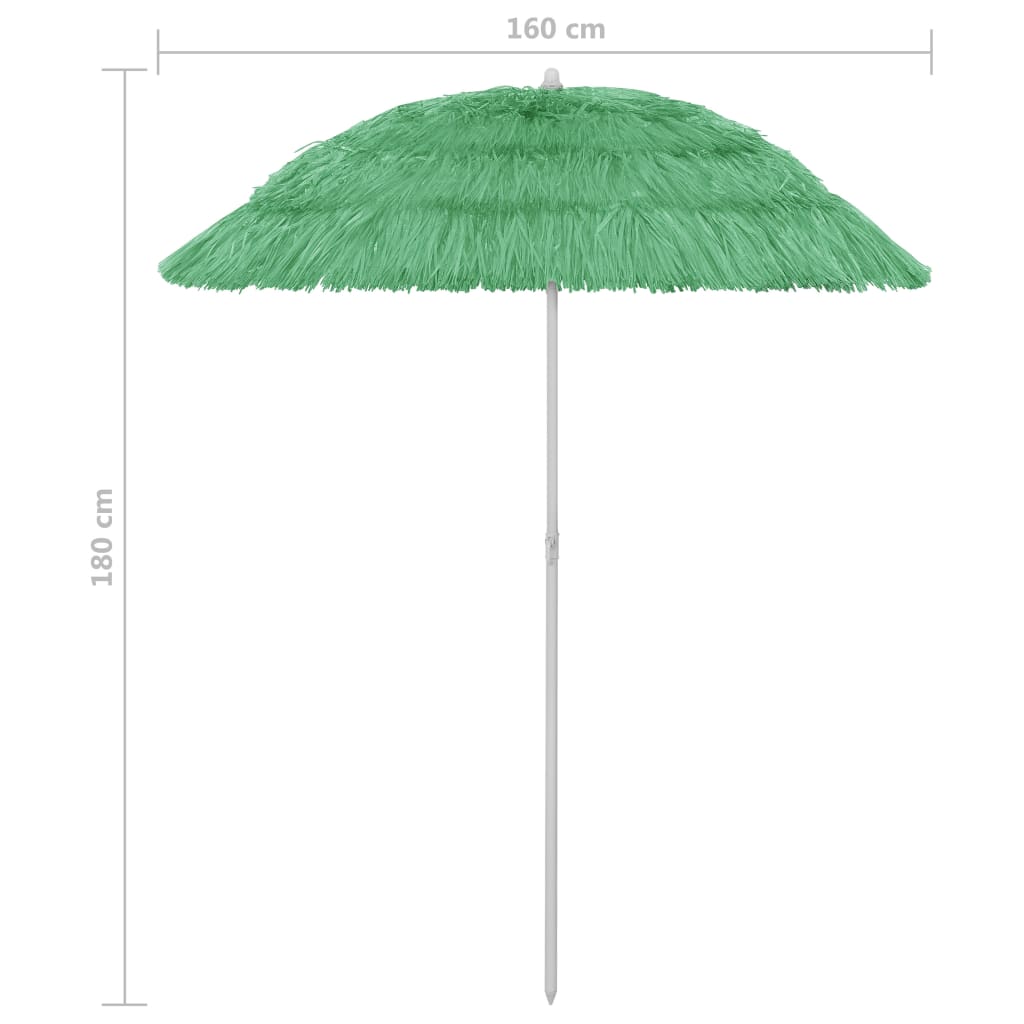 Hawaii Beach Parasol | Green | Polyester | Medium | Tiltable