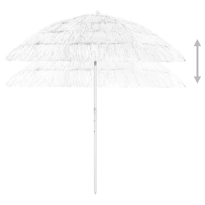 Hawaii Beach Parasol | White | Polyester | Large | Tiltable