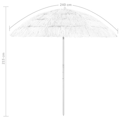 Hawaii Beach Parasol | White | Polyester | Large | Tiltable