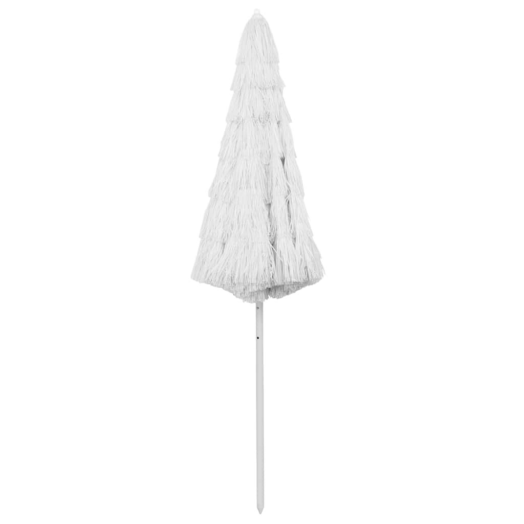 314702 vidaXL Hawaii Beach Parasol White 300 cm