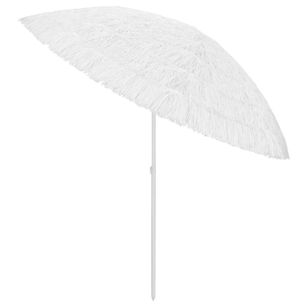 314702 vidaXL Hawaii Beach Parasol White 300 cm