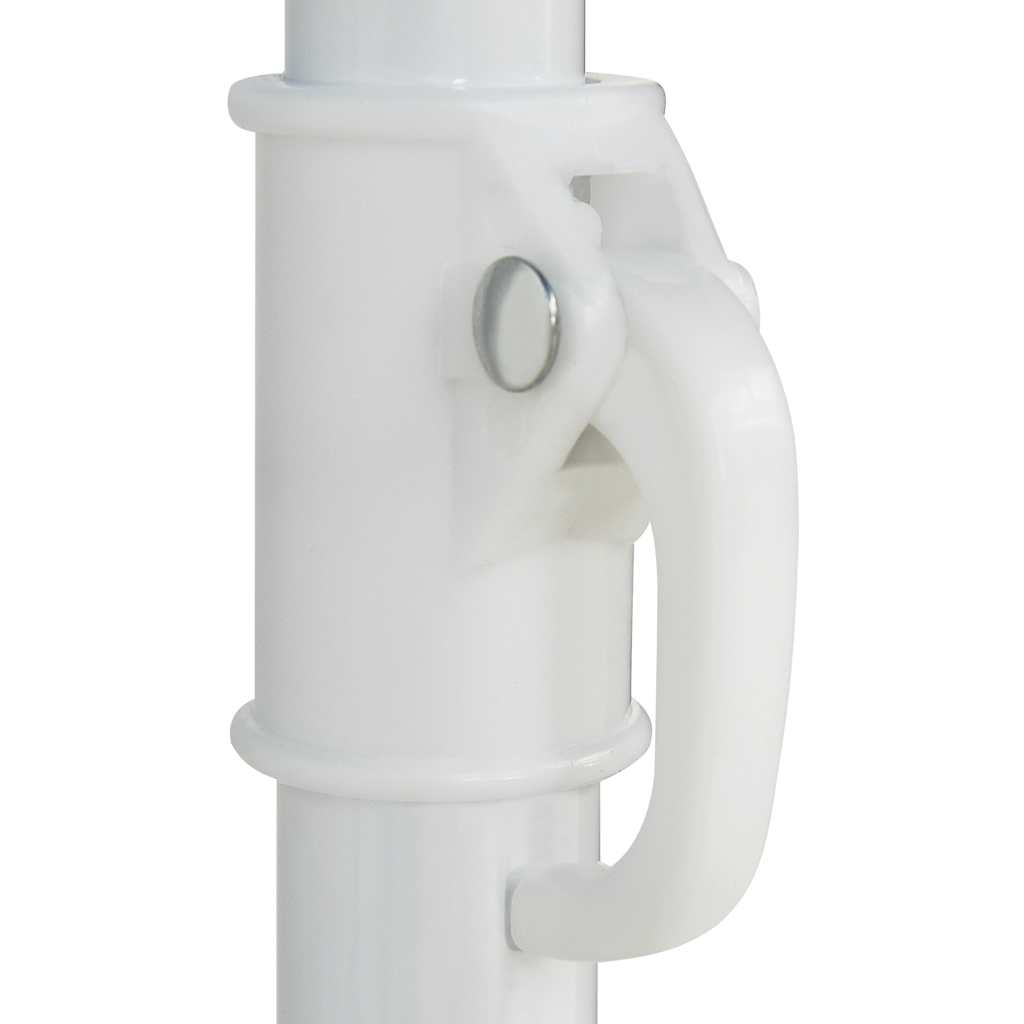 314702 vidaXL Hawaii Beach Parasol White 300 cm