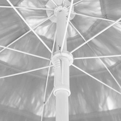 314702 vidaXL Hawaii Beach Parasol White 300 cm