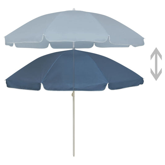 Beach Parasol | Blue | Polyester | Medium | Tiltable | Beach Parasol