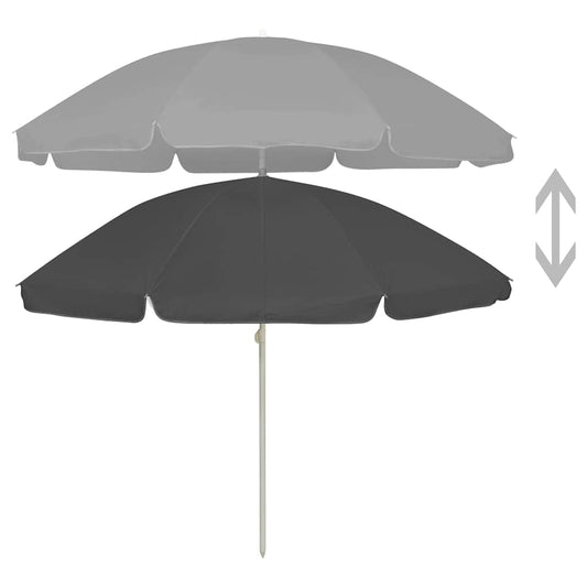 Beach Parasol Anthracite 240 cm