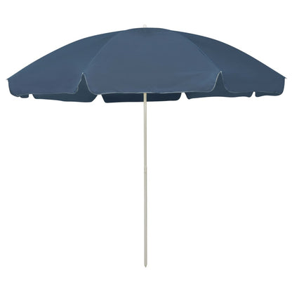 Beach Parasol | Blue | Polyester | Large | UV-resistant materials