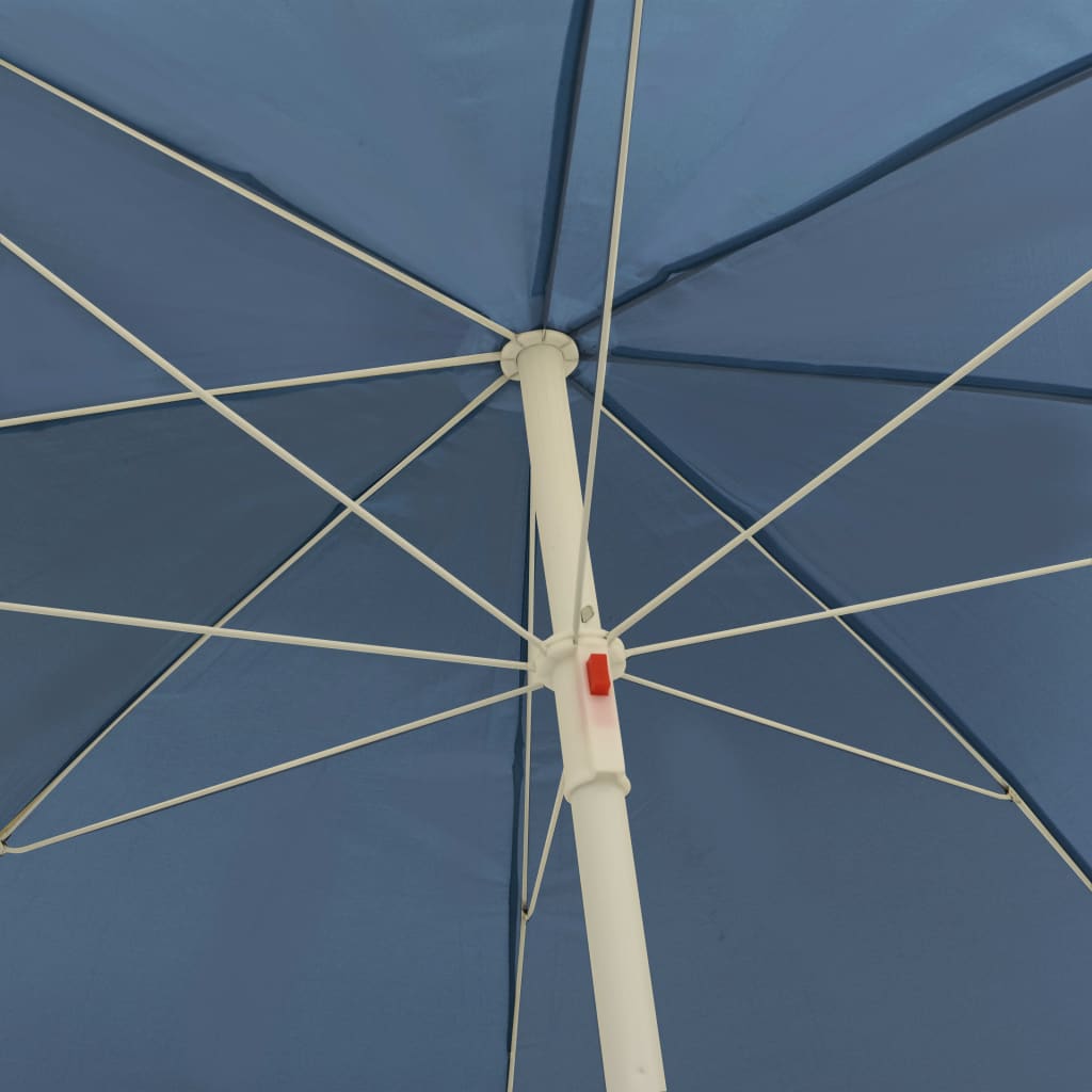 Beach Parasol | Blue | Polyester | Large | UV-resistant materials