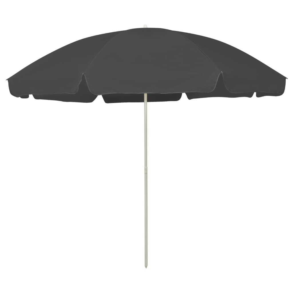 Beach Parasol | Anthracite | Polyester | Large | Tiltable | Beach Parasol