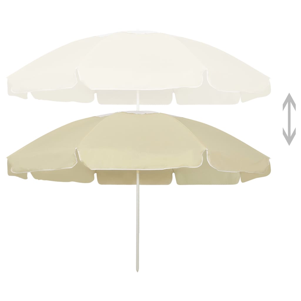 Beach Parasol Sand Yellow 240 cm