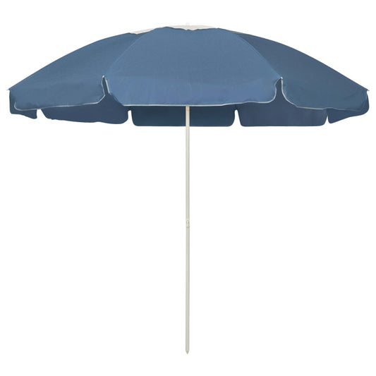 Beach Parasol | Blue | Polyester | 240 cm diameter | Tiltable