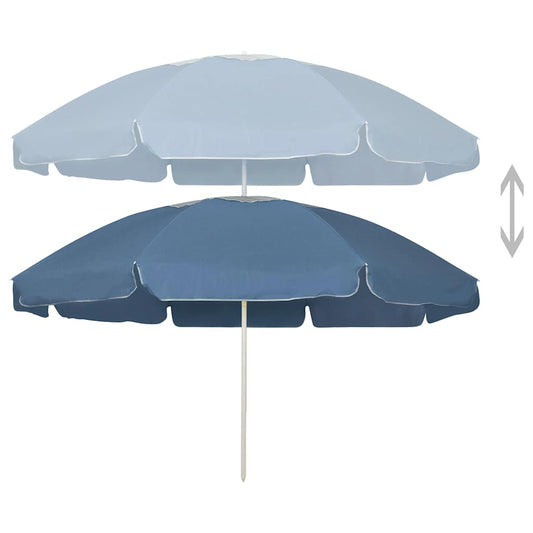 Beach Parasol | Blue | Polyester | 240 cm diameter | Tiltable