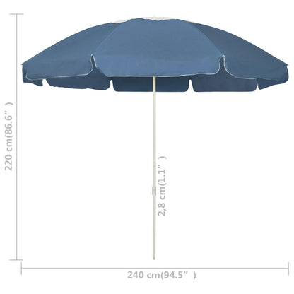 Beach Parasol Blue 240 cm