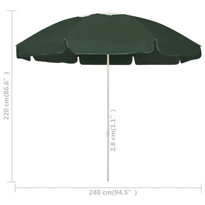 Beach Parasol Green 240 cm