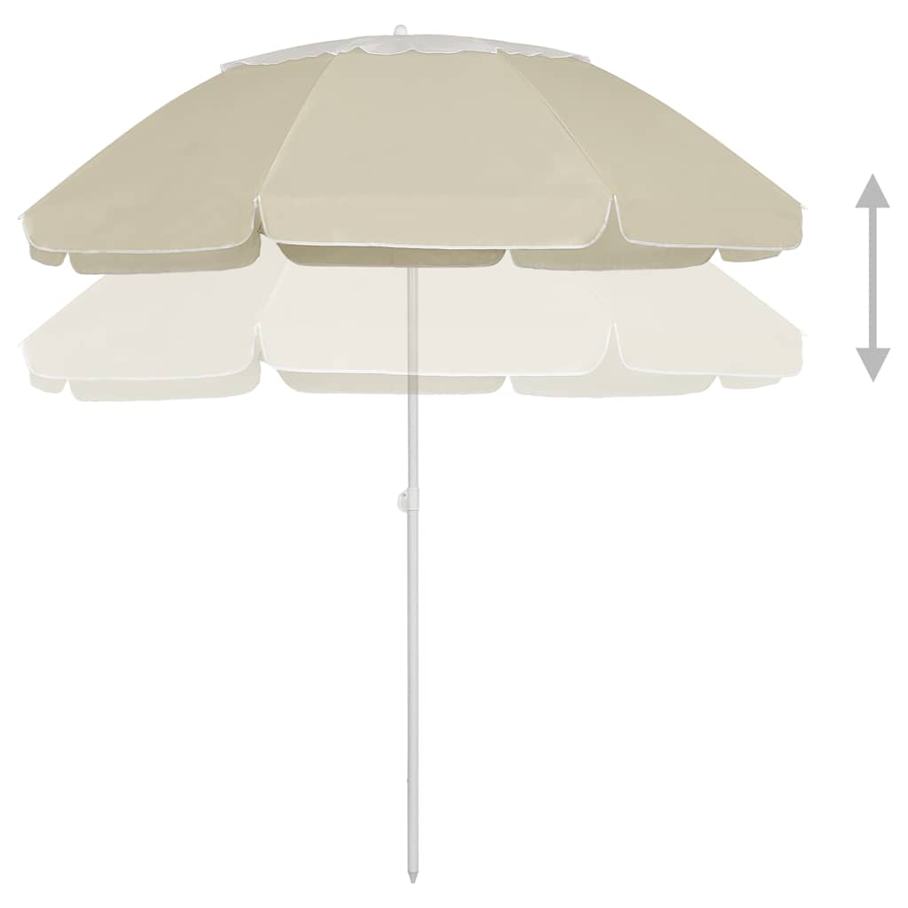 Beach Parasol | Sand Yellow | Polyester | 300 cm | Tiltable