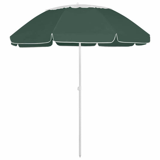 314717 vidaXL Beach Parasol Green 300 cm