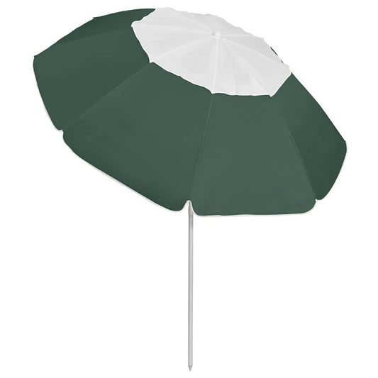 314717 vidaXL Beach Parasol Green 300 cm