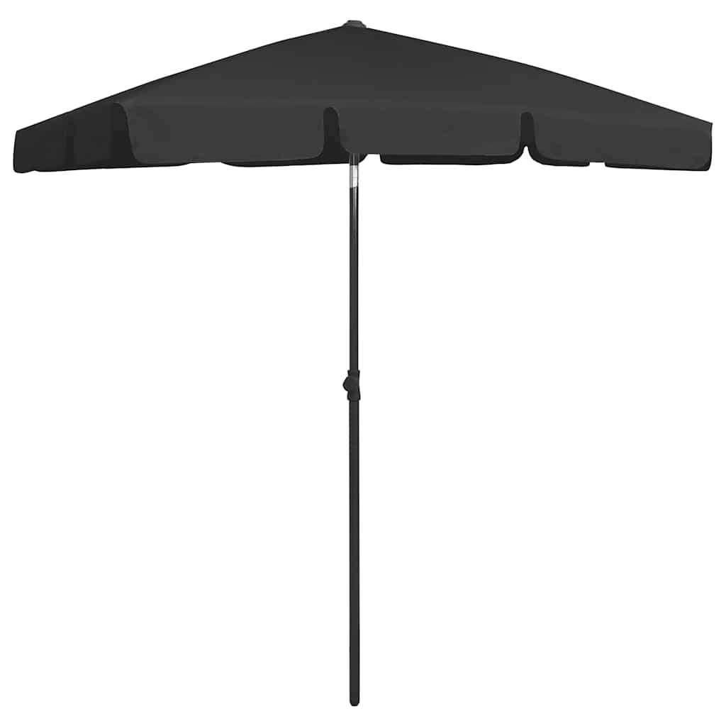 Beach Parasol | Black | Polyester | Medium | Tiltable | Beach Parasol