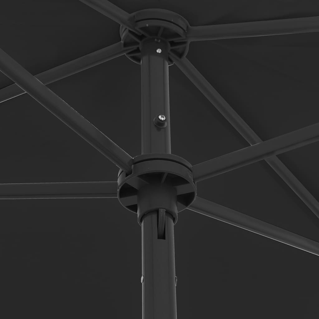 Beach Parasol | Black | Polyester | Medium | Tiltable | Beach Parasol