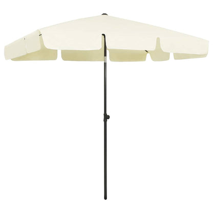 314727 vidaXL Beach Parasol Sand Yellow 200x125 cm