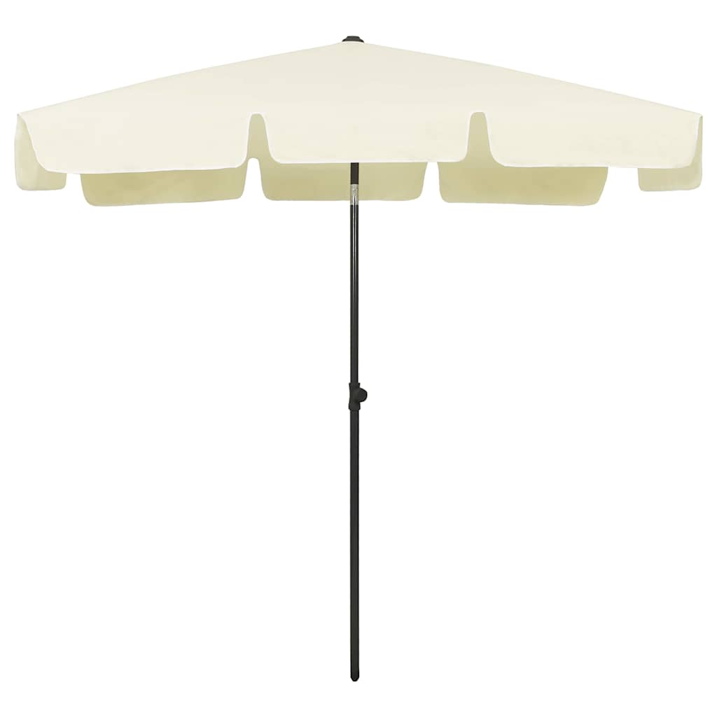 314727 vidaXL Beach Parasol Sand Yellow 200x125 cm