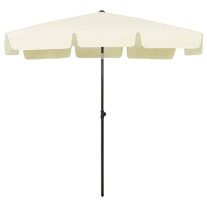 314727 vidaXL Beach Parasol Sand Yellow 200x125 cm