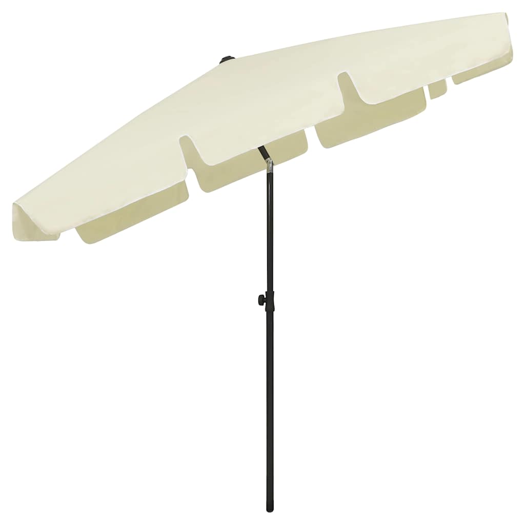 314727 vidaXL Beach Parasol Sand Yellow 200x125 cm