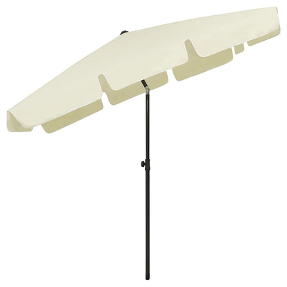 314727 vidaXL Beach Parasol Sand Yellow 200x125 cm